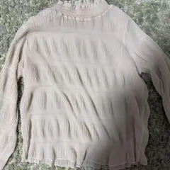 アイボリー プリーツブラウス M