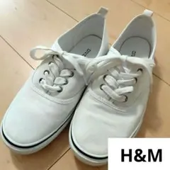 H&M DIVIDED レディース スニーカー 39 24.5 ホワイト 白のサムネイル