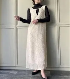 シャギージャガードベストワンピースのサムネイル