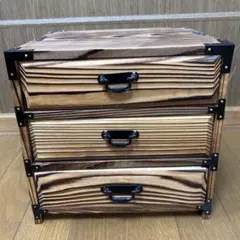 【最終価格・美品】焼杉の小さな和箪笥　小物入れ　引き出し