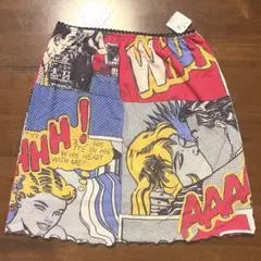 新品　アメコミ柄　ミニスカート