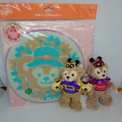 ダッフィー&シェリーメイ　ハロウィン限定 ぬいぐるみバッチセット　＆タオルセット