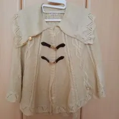 axes　femme ケーブル編み ポンチョ