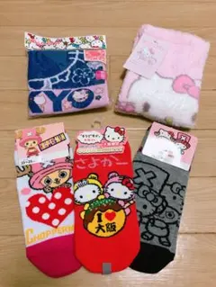 値下げ！ まとめ売り キティ サンリオ チョッパー 靴下 ソックス ハンカチ