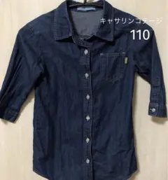 キャサリンコテージ　デニムシャツワンピース　110