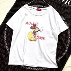 ディズニー ミニーマウス 綿 レトロ 半袖Tシャツ フラダンス ホワイト Mのサムネイル