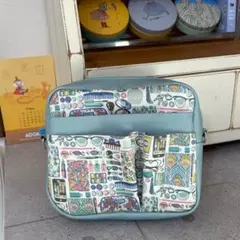 リバティとオックス生地のポーチ型バッグインバッグ　Ｓ　＊フォーゲットミーノット