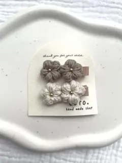 大人気！　2個set♡お花のベビーヘアクリップ
