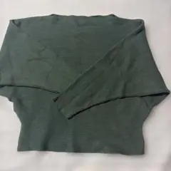 リブニット 長袖 グリーン Mサイズ