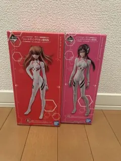 B賞式波・アスカ・ラングレーフィギュア D賞真希波マリ・イラストリアスフィギュア