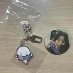 LE SSERAFIM ユンジンちゃん缶バッジ×HEURIMOMGキーホルダー