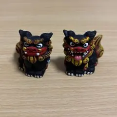 沖縄 シーサー 置物 2体セット 魔除け 縁起物