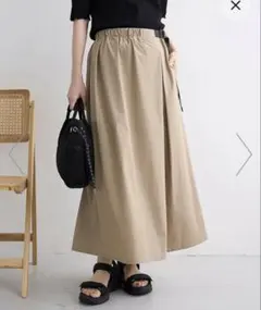 【接触冷感/UVカット】C.mt 撥水ラップデザインフレアスカート　Mのサムネイル