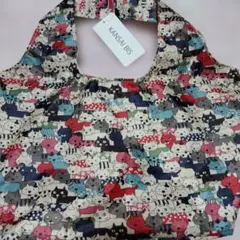 ねこ柄　トートバッグ全体ねこ柄 最終価格