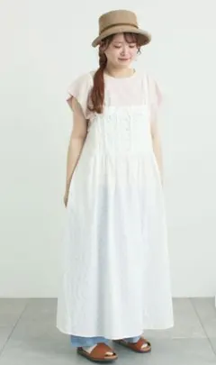 サマンサモスモス クロシェ切替キャミワンピース M - メルカリ