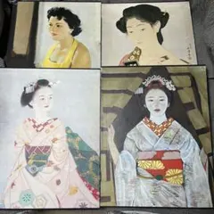 作家作品 久富金之助 肉筆油彩画 人物画 キャンバス画2点セット 今後