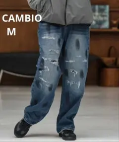 新品 CAMBIO リラックス ストレートデニム インディゴ　Mのサムネイル