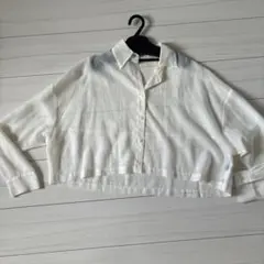 美品✨️イエナ ビッグスクエアシアーシャツ レギュラーカラー オフ 