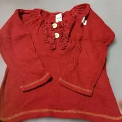 美品é.a.B 長袖カットソー レッド サイズ100