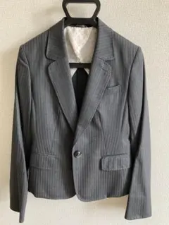 グレー ストライプスーツ上下 Precious