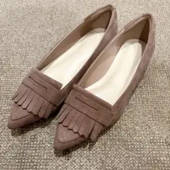 新品未使用　グリーンラベルリラクシング　フリンジパンプス