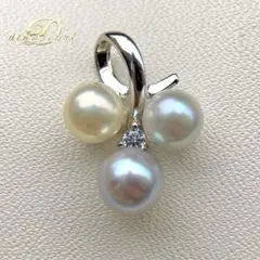 あみ様専用本真珠あこやパール　小粒3色s925ペンダントBEN839