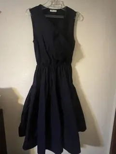 FRAY I.D ネイビー　ノースリーブ　フレアワンピース