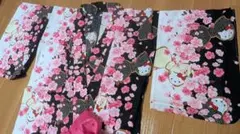 セミオーダー浴衣 絵羽着物 半衿縫いつけ付き 桜菊撫子 変わり織り 夏 