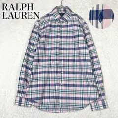 【極美品】RALPH LAUREN ラルフローレン マドラスチェック 長袖シャツ