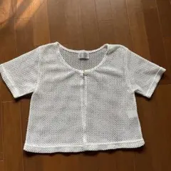白 メッシュカーディガン Mサイズ