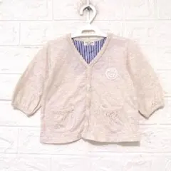 kid's zoo Ｖネックパターンメッシュカーディガン