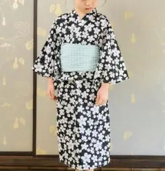 apres les cours 浴衣 120cm 花柄3点セット