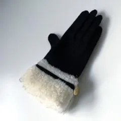 シーバイクロエ gants レディース 手袋 ネイビー スマホ対応手袋 ボア