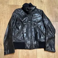 MACPHEE 羊革　黒 レザージャケット SIZE 38