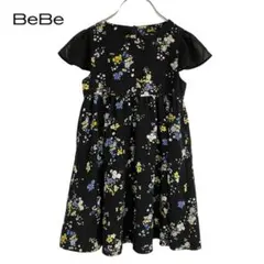 T237 【BeBe /べべ】 小花柄 ワンピース 110㎝
