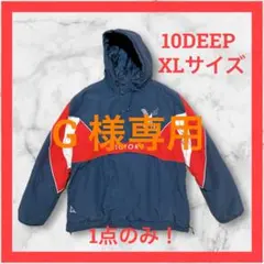10DEEP VICTORY ハーフジップ メンズ XLサイズ 紺×赤×白