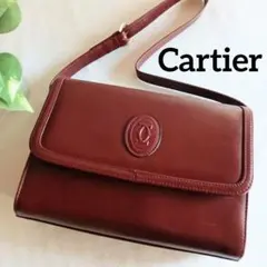 美品 カルティエ ヴィンテージ レザー ショルダーバッグ 鞄 レディース メンズ