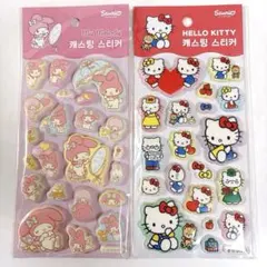 マイメロ キティ マシュマロシール ぷっくり 韓国ライセンス品