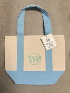 【新品・タグ付き】Trader Joe's ミニトートバッグ　パステルブルー