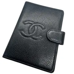 香奈兒COCO標誌魚子醬皮革記事本套