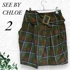 g221 SEE BY CHLOE スカート チェック niko∞2525のサムネイル