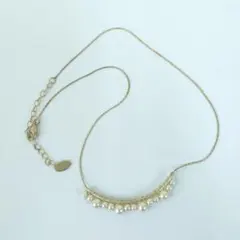 BEAUTY&YOUTH BY カーブバー パールモチーフネックレス