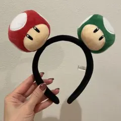 【美品】スーパーニンテンドーワールド キノコカチューシャ