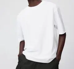 UNIQLO ユニクロ エアリズムコットンオーバーサイズTシャツ 5分袖 M 白のサムネイル