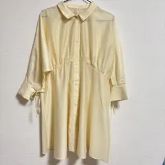 KBF シャツ ブラウス 長袖 イエロー