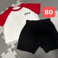シャツとショートパンツセット 80
