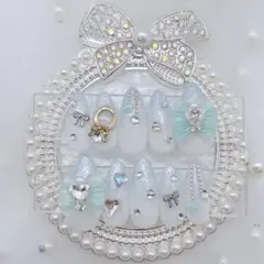 【現品販売】ネイルチップ 量産型 地雷 ワンホン フレンチガーリー 推しLIVE