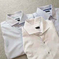 【Yシャツまとめ売り】SUITS SELECT 半袖Mサイズ 4枚 ブルー系のサムネイル