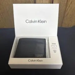 【箱付き】カルバンクライン RFiD CK ロゴプレート2つ折りウォレット