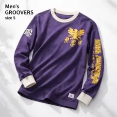グルーバーズ GROOVERS ロングスリーブTシャツ 紫 鷲 アメカジ　S